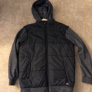 ZOO YORK - Black n Grey Puffy Hoodie. New